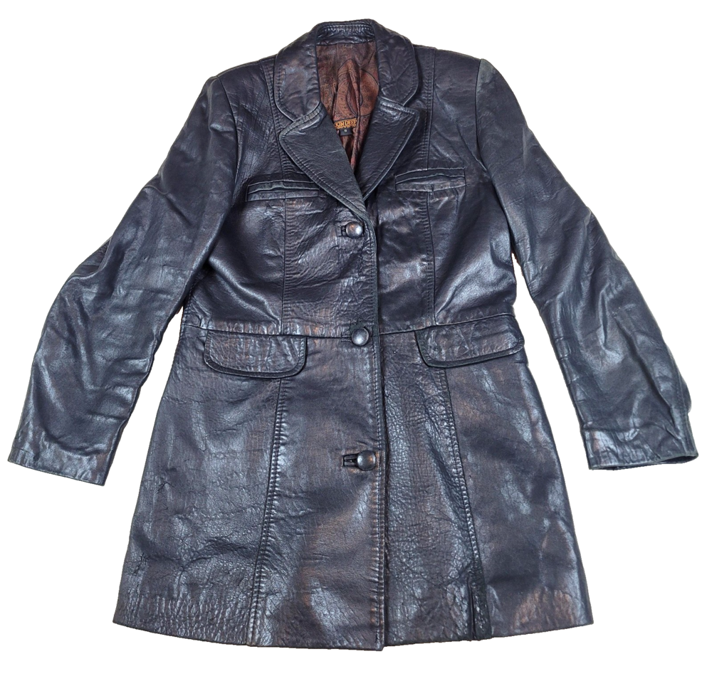 Vtg Skin Deep New Zealand Leather Jacket Womens Small Lambskin Handcrafted Coat